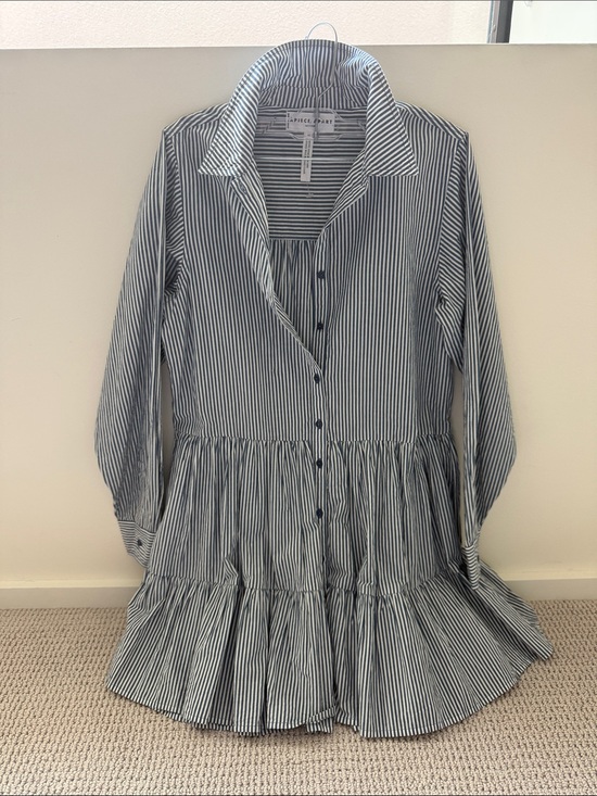Apiece Apart Dresses & Skirts - Apiece Apart Navy and White Striped Mini Dress